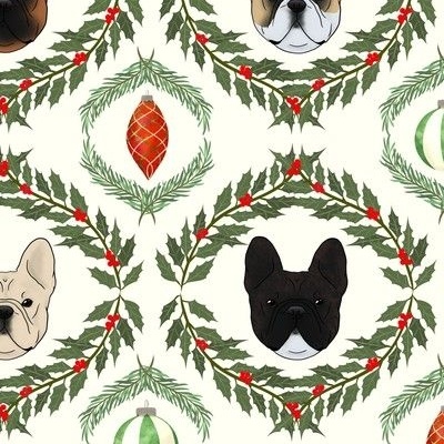 French bulldog fabric 2025 by the yard